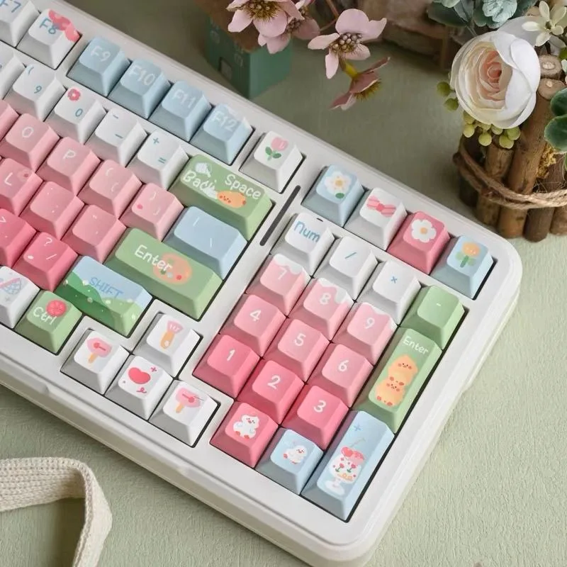 Original factory height, high aesthetic value, five sided thermal sublimation compatible mechanical keyboard for keycaps