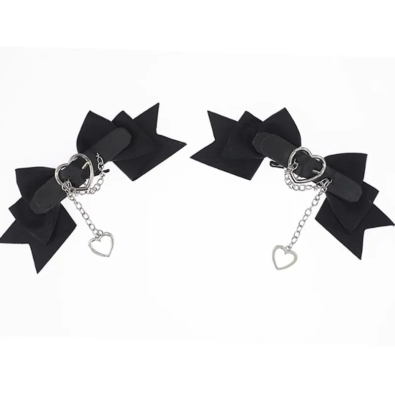 Anime Headwear Black Dark Sweet Girl Big Bow Punk Love JK Headwear Lolita Hair Ornament Lolita Accessories Hairpin Wholesale