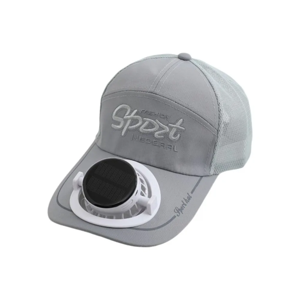 Men Women Polyester Solar Charging Fan Hat Sun Protection Duck Tongue USB Charging Fan Hat Fishing Hat Outdoor Activities