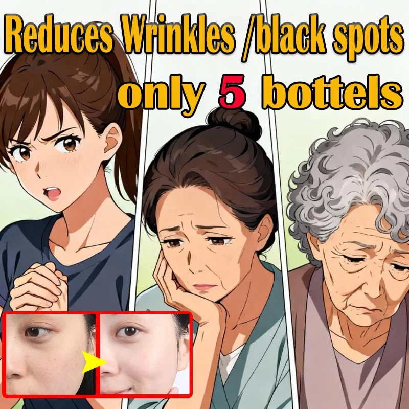 5 In 1 Facial Serum Fade Fine Lines Firming Skin Shrink Pores Moisturizing Brightning Vitamin C Hyaluronic Acid Face Serum