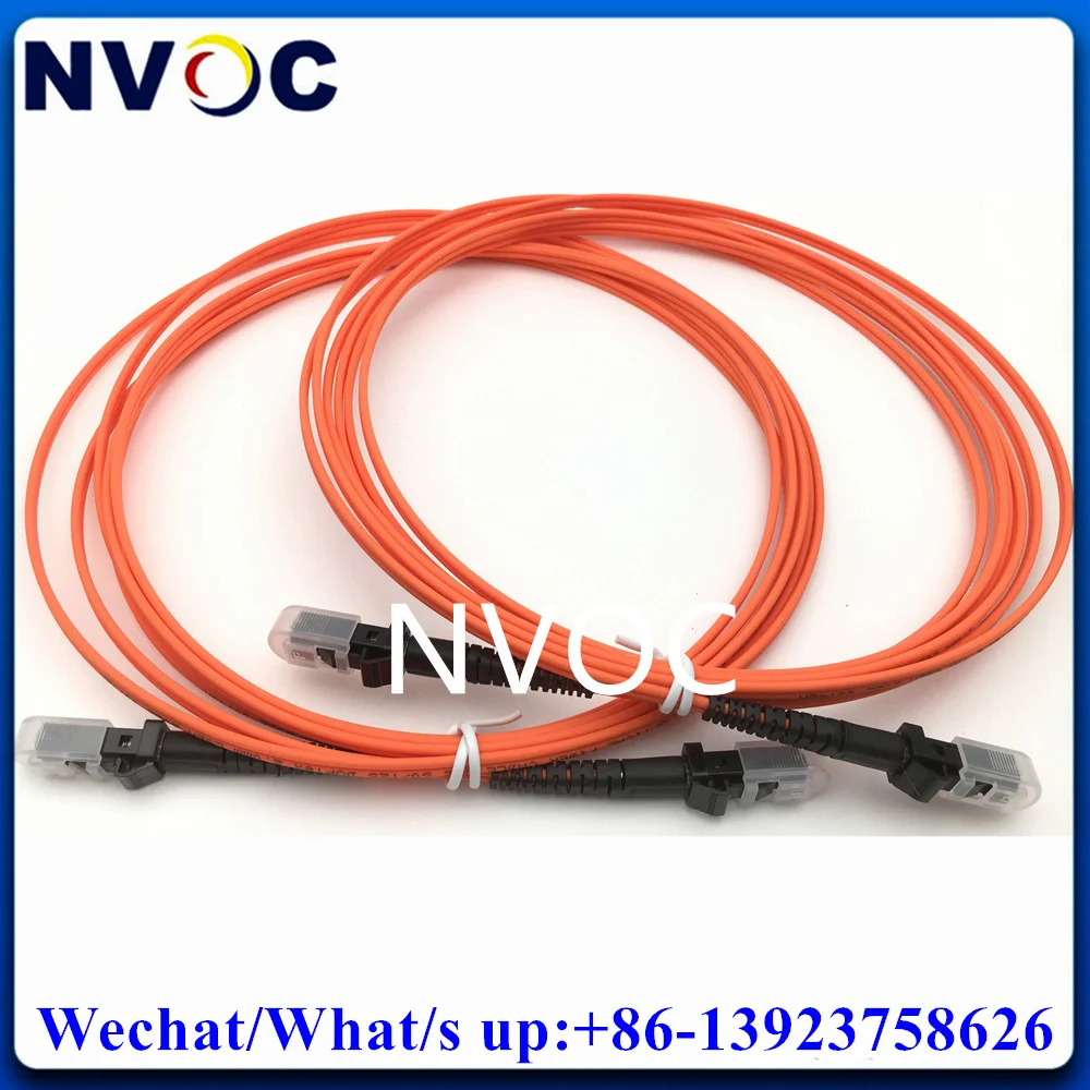 Imagem -02 - Conector de Cabo de Fibra Óptica Multimodo 1m 3m 5m 18 mm 20 mm Pvc Laranja Mtrj-mtrjupc Peças 625 125