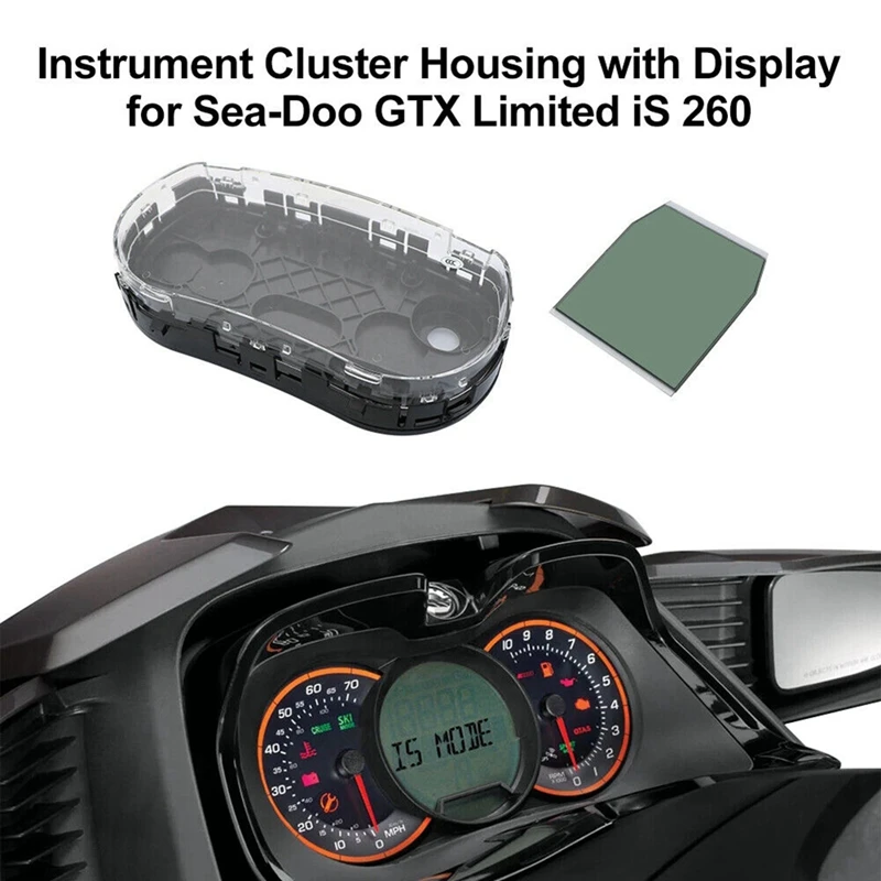 LCD Display With Instrument Cluster Housing Parts For Sea-Doo 4-Tec GTX RXT WAKE Replace 278002761, 278002305