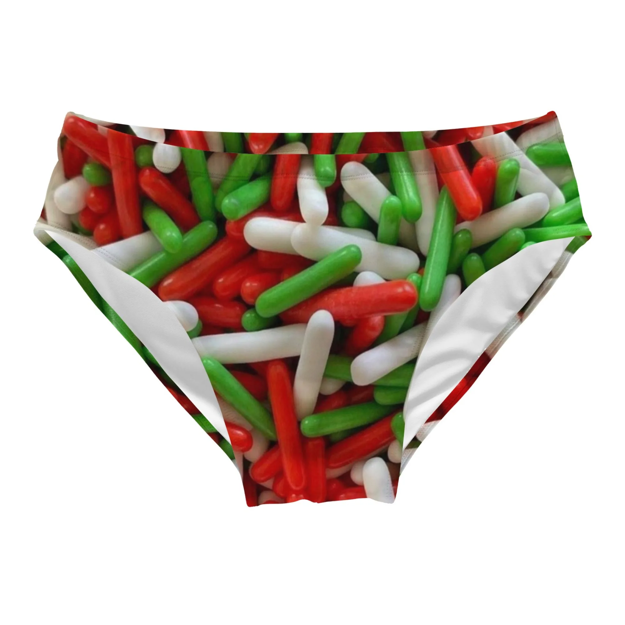 Candy Sprinkles Art Swim Trunks Stretchy Soft Skin-friendly Men's Triangle Swim Trunks Beach Carnivals Swimming Bathing Swimsuit