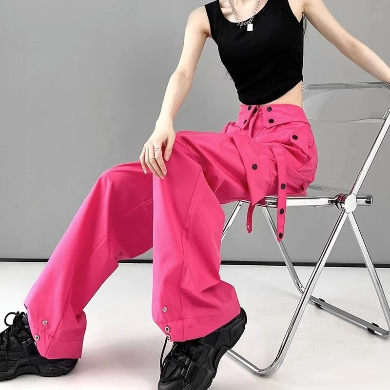 カーゴパンツ女性の服カジュアル Y2k ストリート原宿韓国ファッション綿弾性オリジナル G ハイウエスト女性のズボン