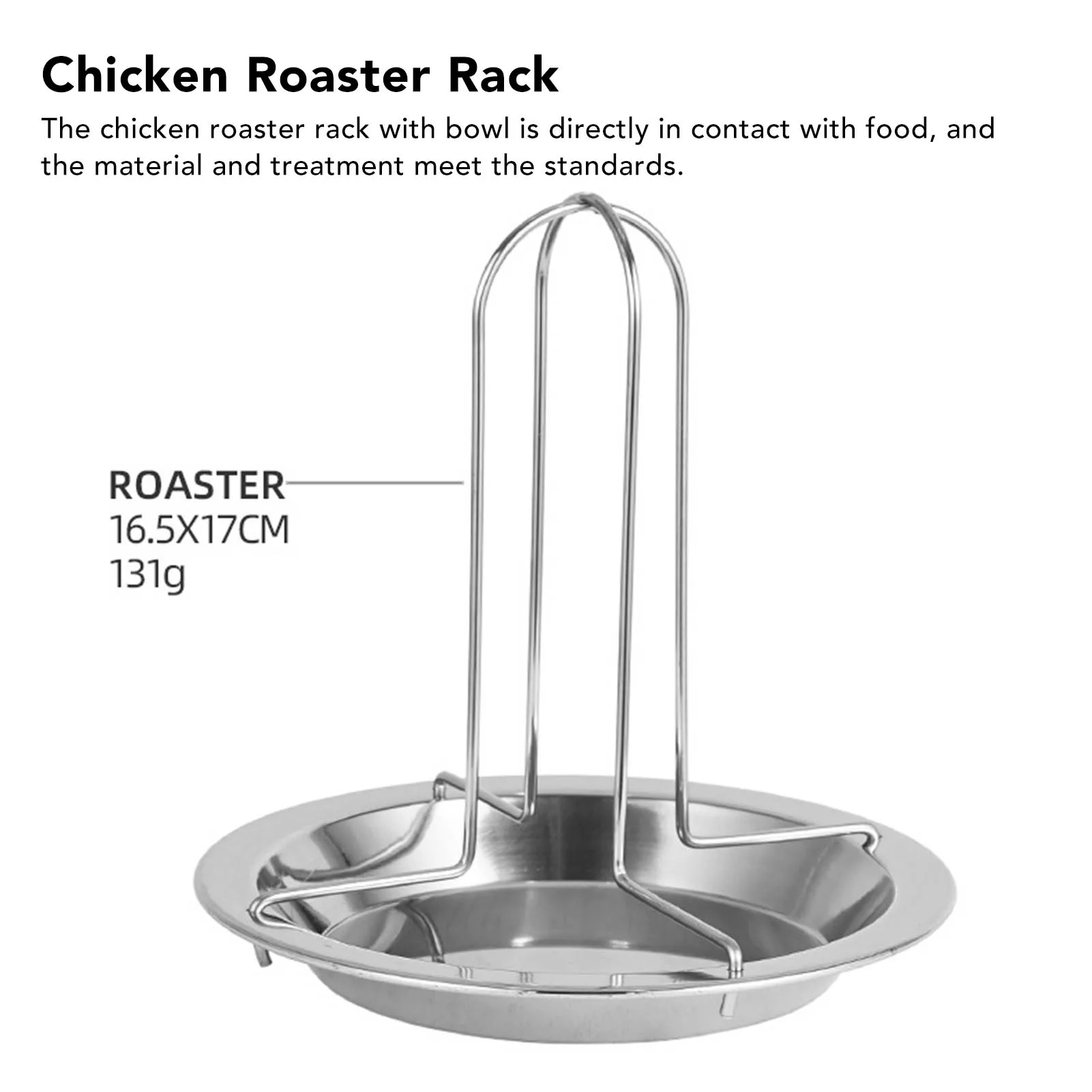 Forma do pieczenia kurczaka, fotometryczna obróbka, stal nierdzewna, akcesoria do grilla, pionowy stojak do pieczenia kurczaka na kempingu