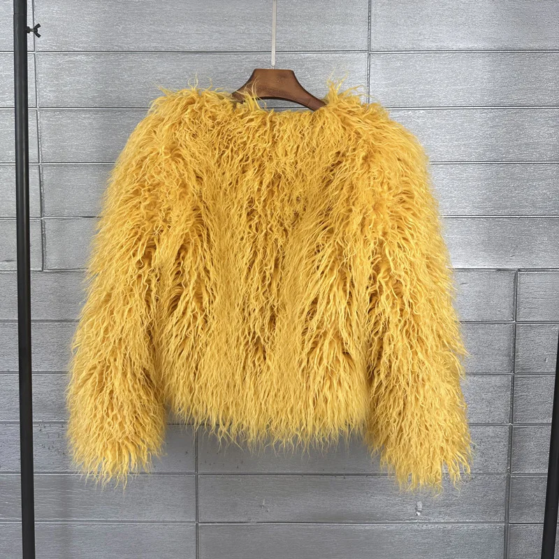 DEAT Fur Imitation Fur Coat Korean Version Pure Color Beach Wool Women's Short Coat Straight 2026 Winter Wram Jackets 11A06487