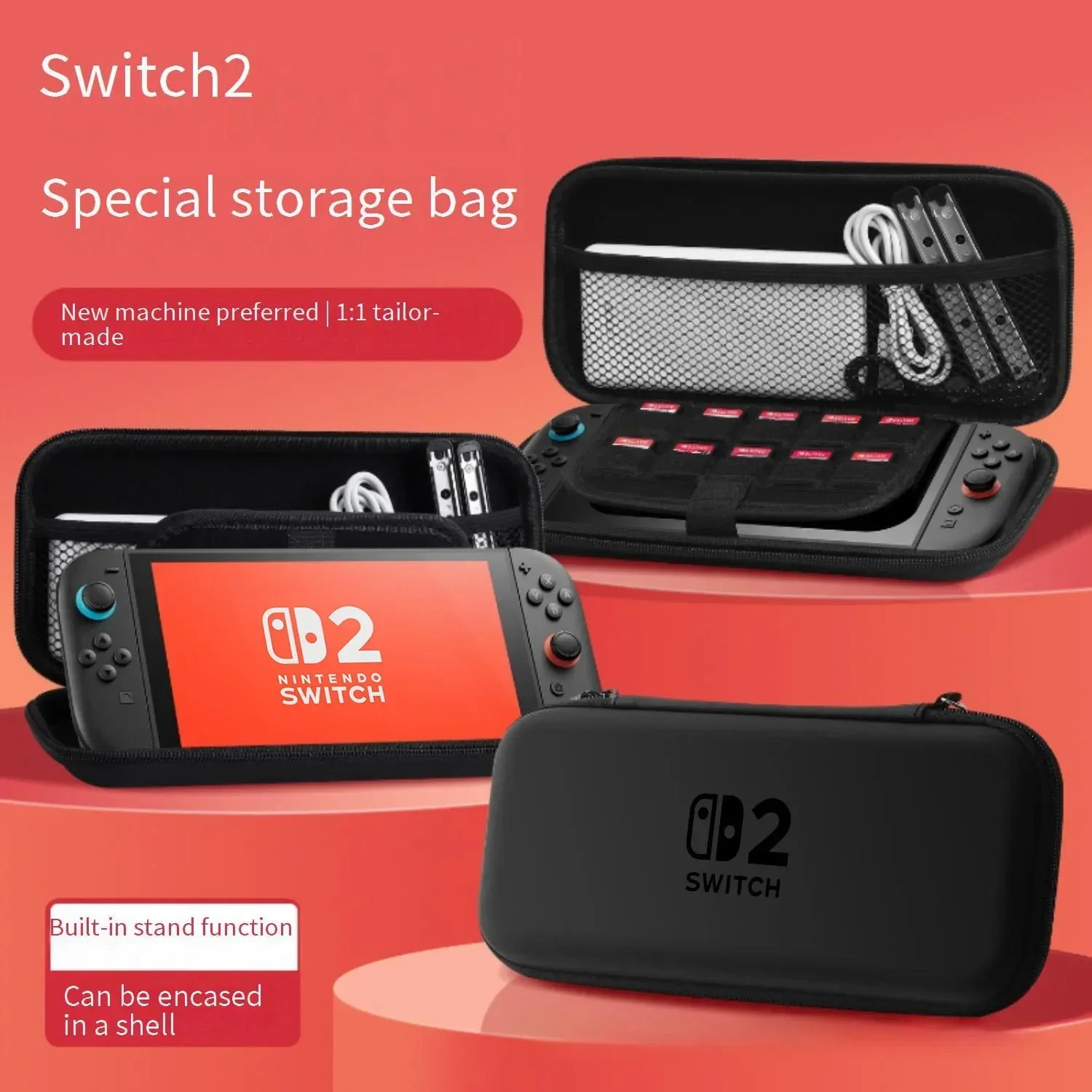Case for Switch 2 Travel Carrying Stand Storage Large Bag Anti-Scratch Handbag Portable Dustproof Case for  Switch Game image 5