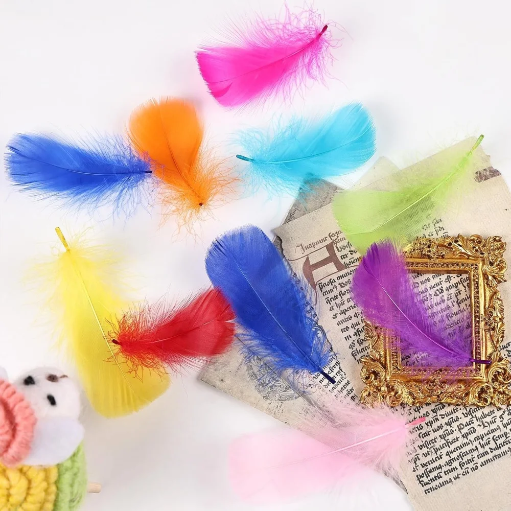 50/100Pcs Goose Feathers 4-8cm 6-12cm 2-5 Inch Colourful Plumes for Party Decoration DIY Craft Dream Catcher Home Accessories