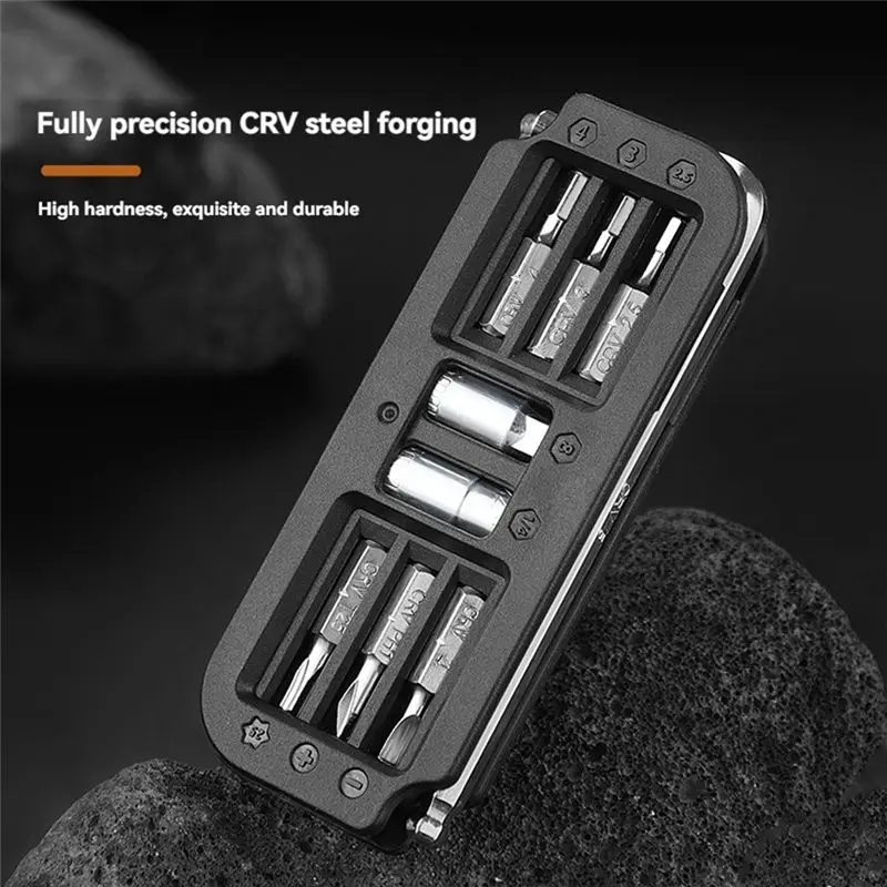 NEW HOT In Stock-Compact Bike Multi Tool Set 10 In 1 Screwdriver Bits With Hex Key Portable Hexagonal Wrench Screwdriver Bit Too