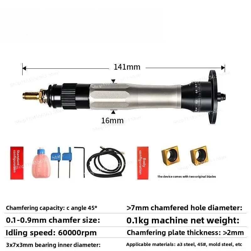 Mini Pneumatic Handheld Chamfering Machine 45 Degree Deburring Tool For Metal Straight Edge Wood Trimming Polishing Tool