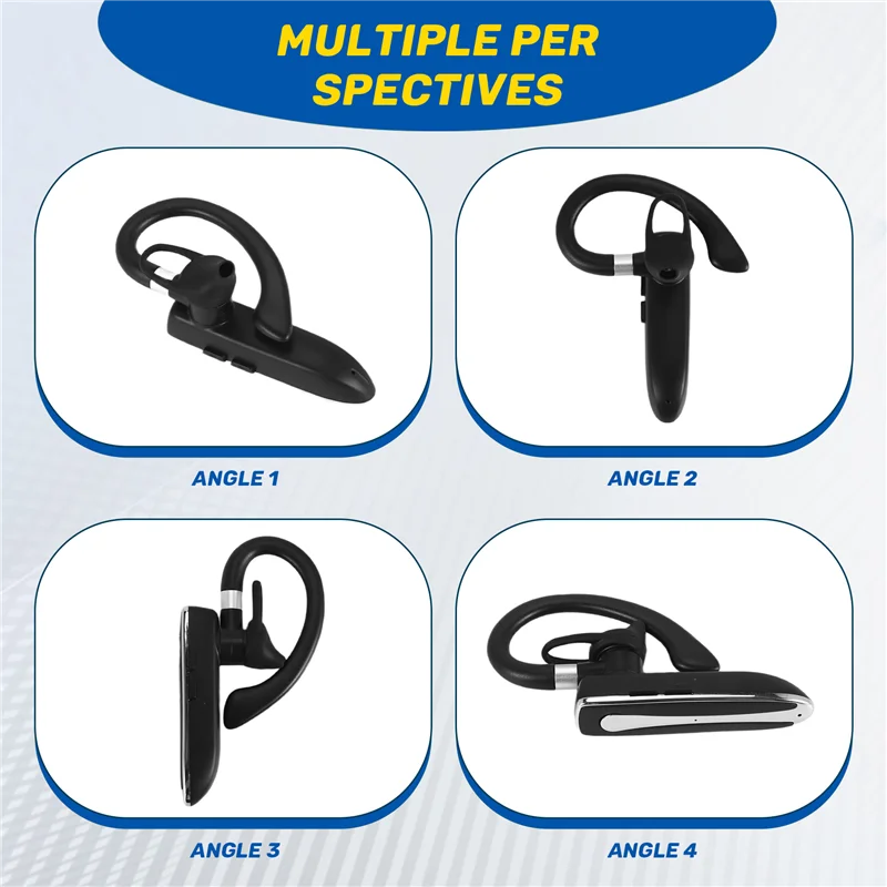 -ABLP Bluetooth Headset Wireless Earpiece For Cell Phones With Charging Case Hands-Free Single Ear Headset For Office Driving