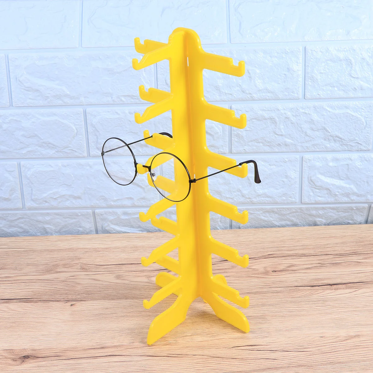 

6 Layers Sunglasses Eyeglass Stand Holder Plastic Durable Storage Rack Desktop Organizer Perfect for Home Office Women Gift