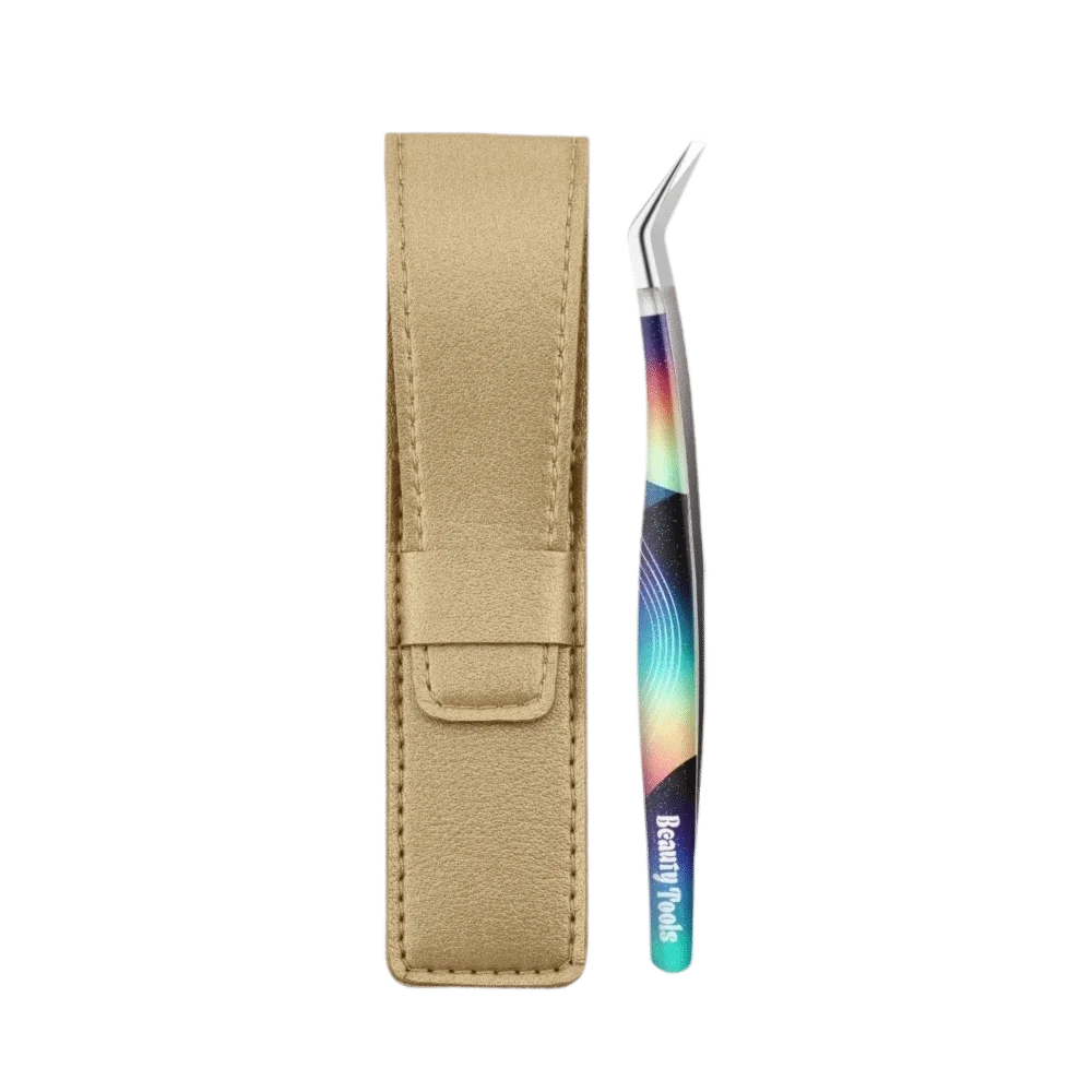 Stainless Steel Precision Craft Tweezers Anti-static High Precision False Eyelash Tweezers Non Slip Grip Cartoon
