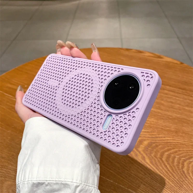 Magnetische Hülle für Xiaomi POCO F7 Ultra F7 Pro, Netz-Abwärme-Schale, Mag-safe-Ladefunktion, Matte Stoßfeste Weiche Schutzhülle – Detail 9