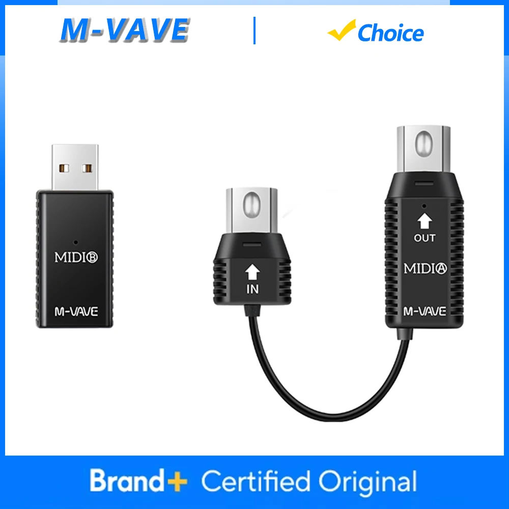 

Мини-система беспроводной передачи M-VAVE 2,4 ГГц, система MIDI, перезаряжаемый беспроводной адаптер MIDI, поддержка Plug Play, интерфейс MIDI