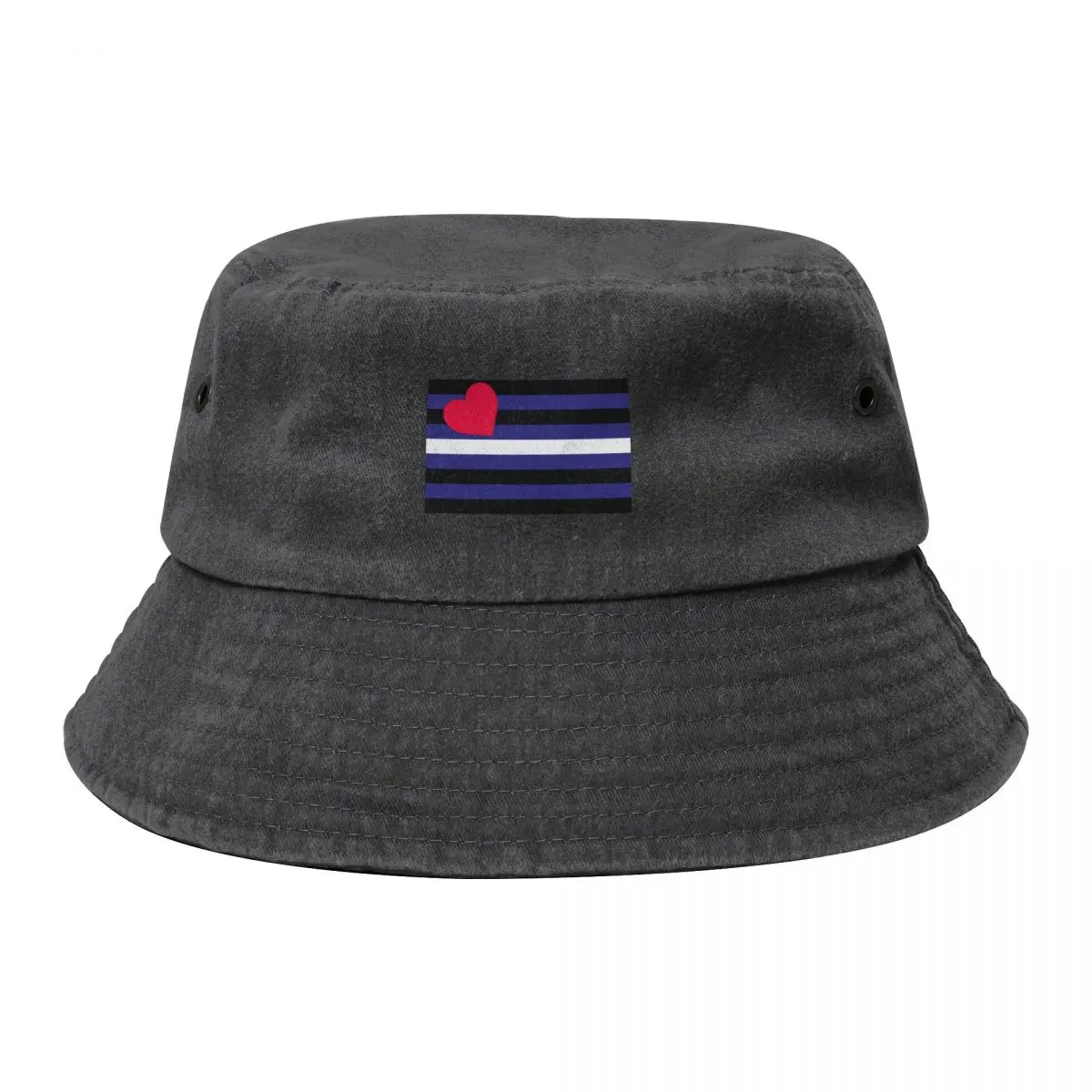 

Leather Pride Flag Bucket Hat Golf Hat Man Sunscreen Military Tactical Cap Women's Beach Visor Men's