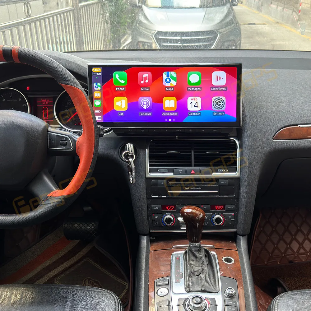 

15,8-дюймовый автомобильный радиоприемник CarPlay Android 14 для Audi Q7 2010-2015, мультимедийный плеер с сенсорным экраном, GPS-навигация, головное устройство DSP Auto