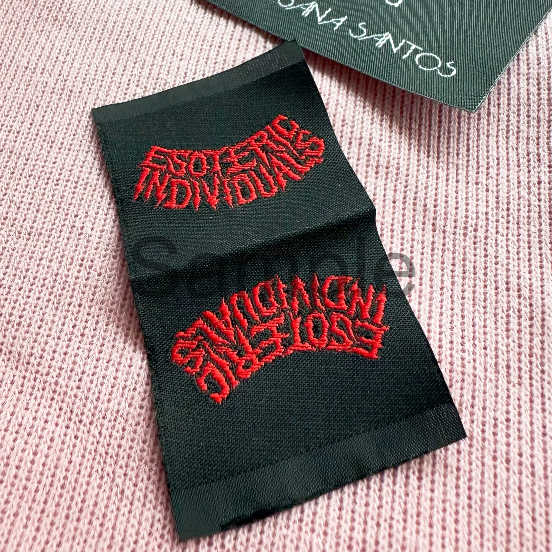 Custom Garment Tag For Clothing Shoes Personalized Logo Washable Woven Label Sewing Accessories 24040901