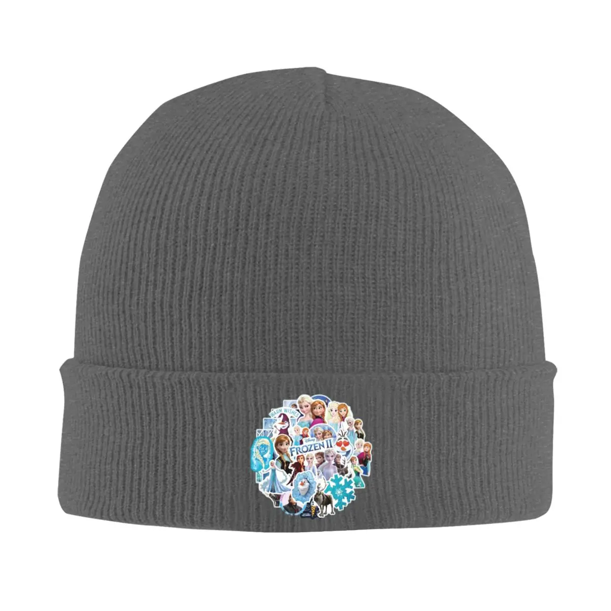 Disney Frozen Skullies Beanies Caps Cute Elsa Princess Thin Hat Autumn Spring Bonnet Hats Men Women's Hip Hop Ski Cap