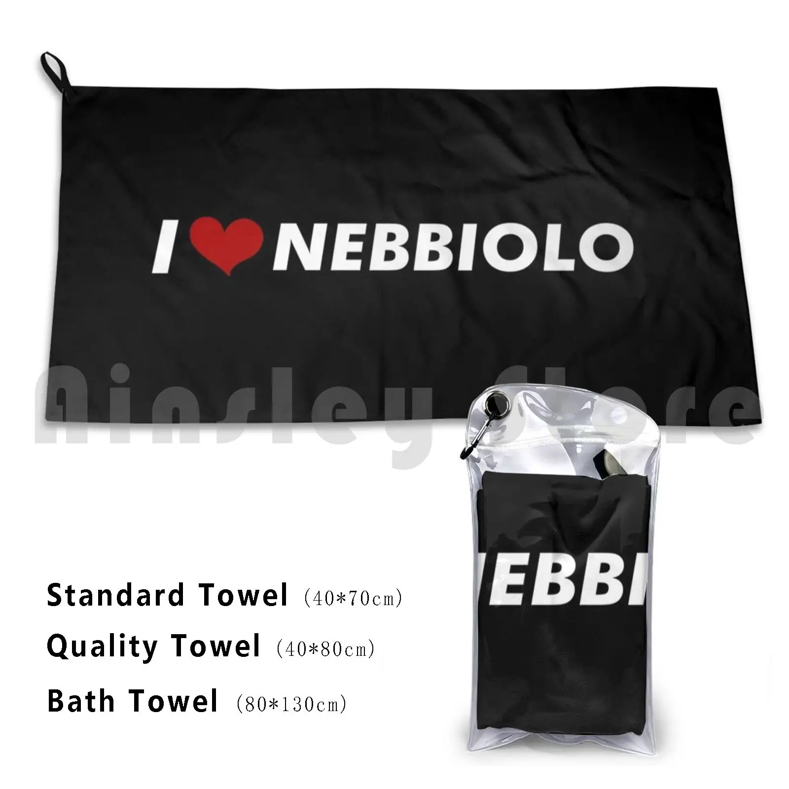 I Love Nebbiolo Toalha de banho Almofada de praia Vinho Winelover Vino Vin Love Estilo de vida Região Uva Itália Piemonte Barolo