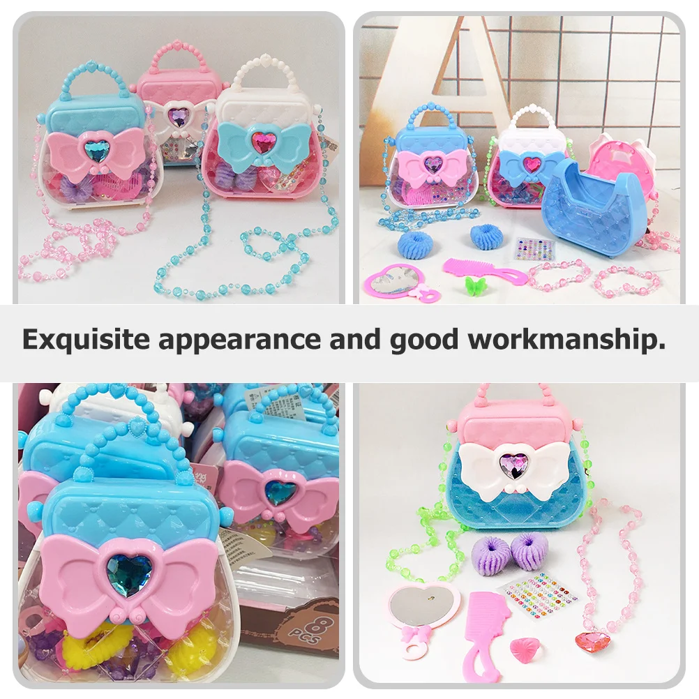 1Set Children Cosmetics Simulation Makeup Set Little Girl Pretend Play Role Playing Educational Gift Simulation Makeup Toy