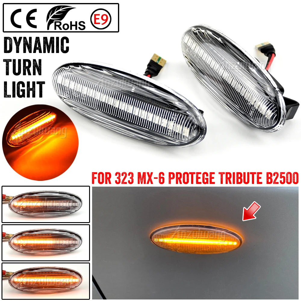 Dynamic Side Marker Light For Mazda Protege 5 2002-2003 Tribute 2001-2006 LED Turn Signal Lamp for Ranger South Africa Type 1998