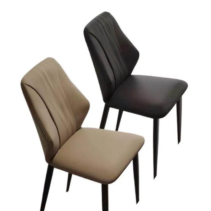 

Italian high-end dining chair Modern light luxury backrest Home restaurant stool Backrest chair Minimalist designer simple chair