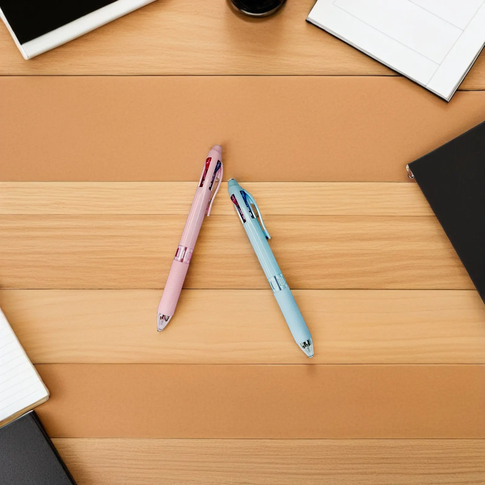 

12Pcs Multicolor Ballpoint Pens 4-in-1 Retractable Ink Set Red Black Blue Green for Writing Notes Journaling School Office Work