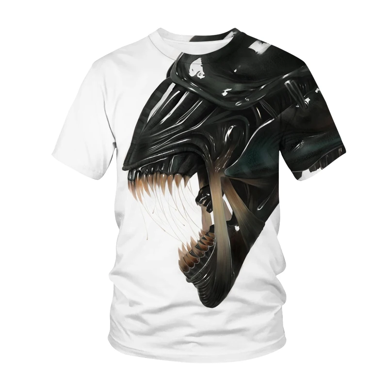 Alien New 2023 Summer T-shirt 3D Print Streetwear Men Women Fashion O-Neck Short Sleeve T Shirt Predator Hip Hop Cool Tees Tops