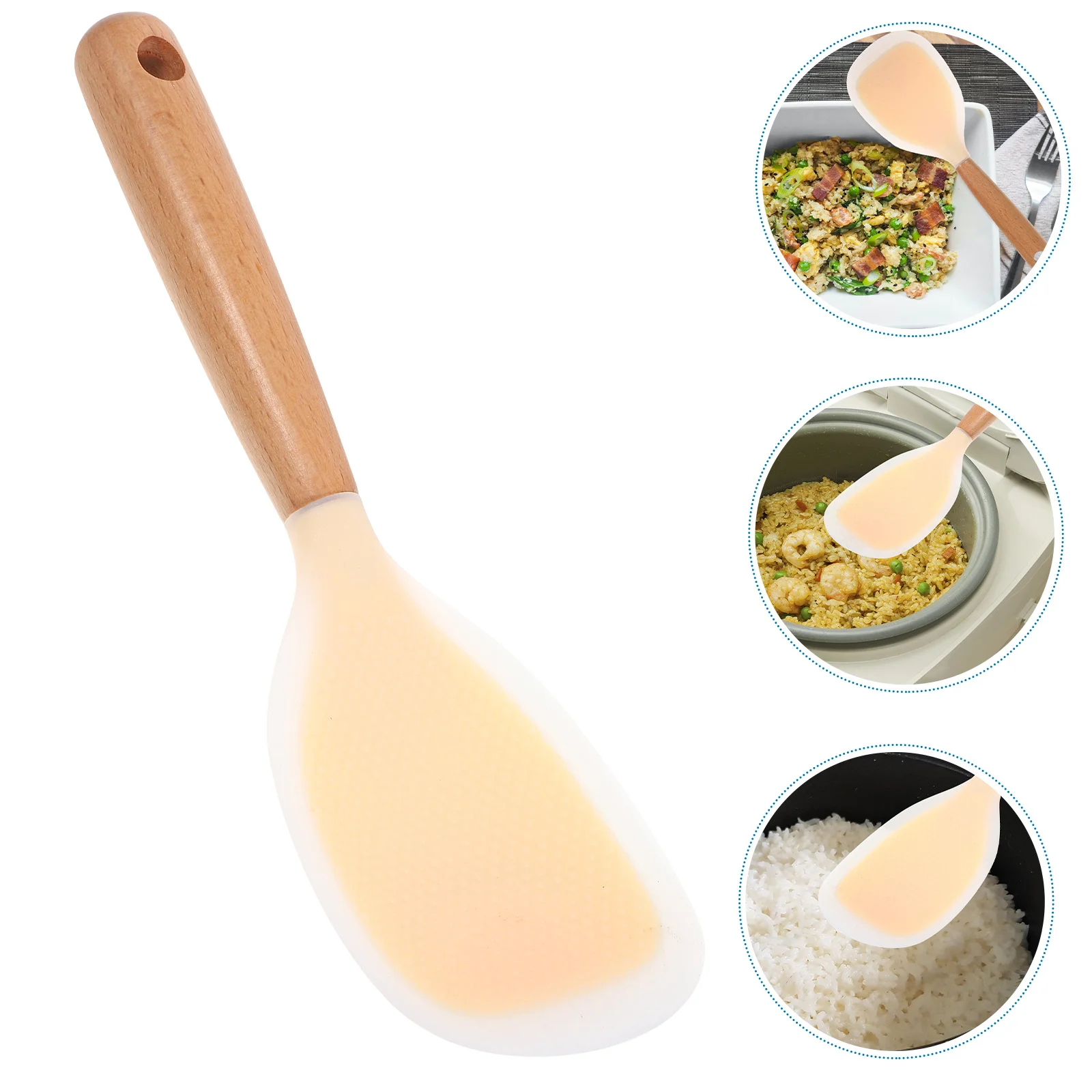 

Rice Spoon Non Stick Surface Easy Clean Kitchen Rice Scoop For Home Restaurant Reusable Serving Spatula Ladle