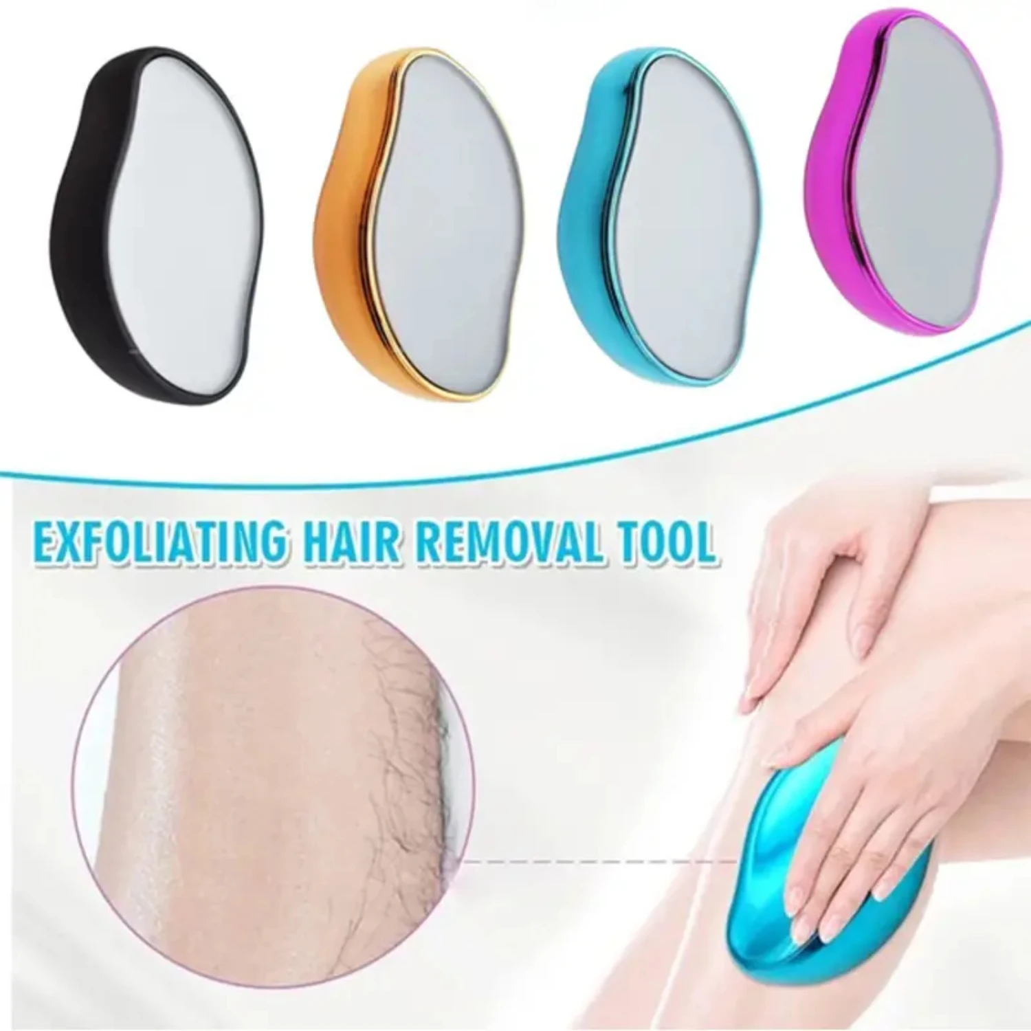 ممحاة شعر كريستالية ناعمة وسحرية لإزالة الشعر بدون جهد - حل لطيف وغير مؤلم للرجال والنساء، مثالية لـ S #6