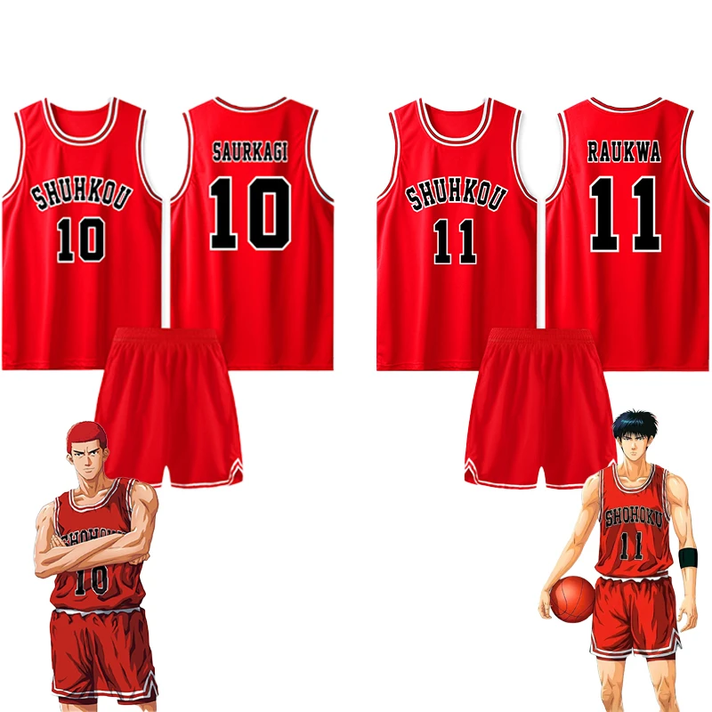 

Костюм для косплея Slam Dunk, Kaede, рукава, сакураги, ханамичи, аниме, жилет, баскетбольная майка, школьная форма, Хэллоуин