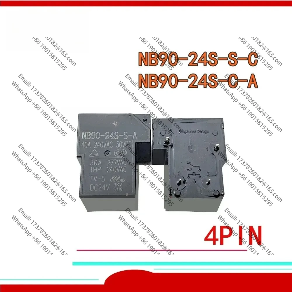 

5PCS New relay NB90-24S-C-A NB90-24S-S-A NB90 24S C A 24VDC 40A 4PIN Auto welding machine shredder high power relay