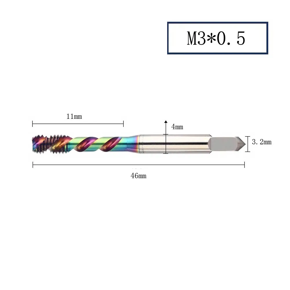 

Spiral Flute Tap Set FOR M3 M5 For M35 Cobalt HSS Material for Aluminum Alloy Zinc Non Ferrous Metal Thread Cutting Tools
