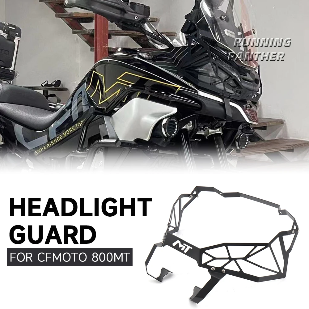 

For CFMOTO 800 MT 800 mt Headlight Guard Protector Grille Cover Motorcycle Accessories Black For CF MOTO 800MT 800mt