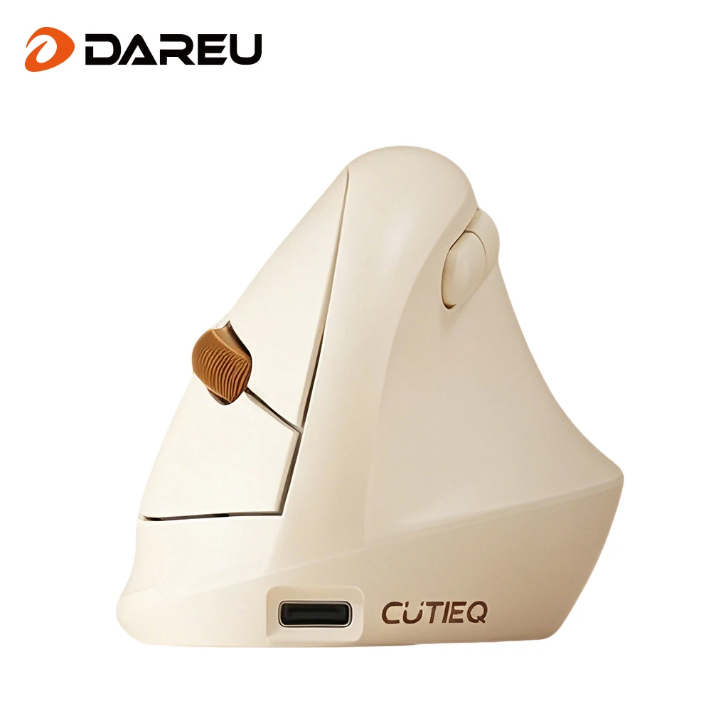 Dareu mini mouse vertical ergonômico 2.4g usb bluetooth mouse óptico sem fio 3 dpi ajustável 1000,1600,2400 para mãos pequenas