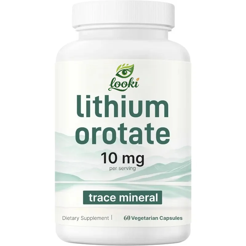 10mg Lithium Orotate - Essential Trace Mineral with High Bioavailability | 60 Vegetarian Capsules As A Healthy Aging Supplement