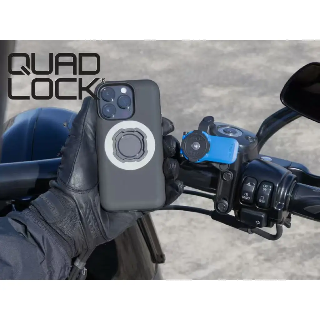 

QUAD LOCK Motorcycle Bike Anti-Shake Phone Bracket Vibration Damper Self-Lock Shock Absorber Compatible with Phone Cases