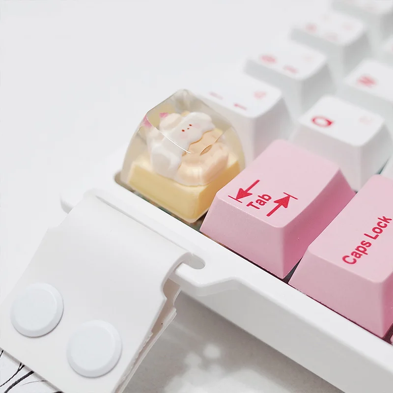 

Puppy Cupcake 1,5 см профиль капельный клей полупрозрачные ESC термосублимационные колпачки для клавиш смола для механической клавиатуры MX Switch