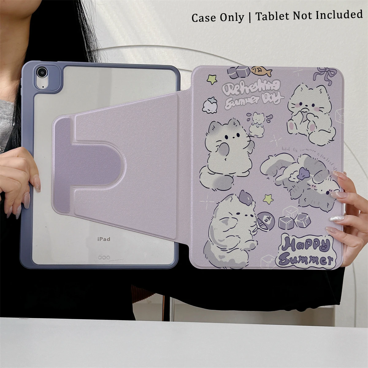 360 ° Rotating Foldable Case to Easily Protect Your Pad: Compatible with iPad Air 6,Air 5,4,10,2024,air m3/a16 2025