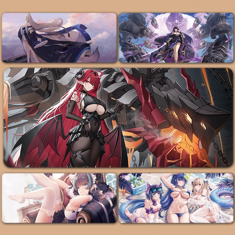 Azur Lane Hindenburg New Jersey Musashi Shinano Noshiro Agir Unzen Kearsarge XXL Large Mousepad Keyboard Pad  Mouse Pad