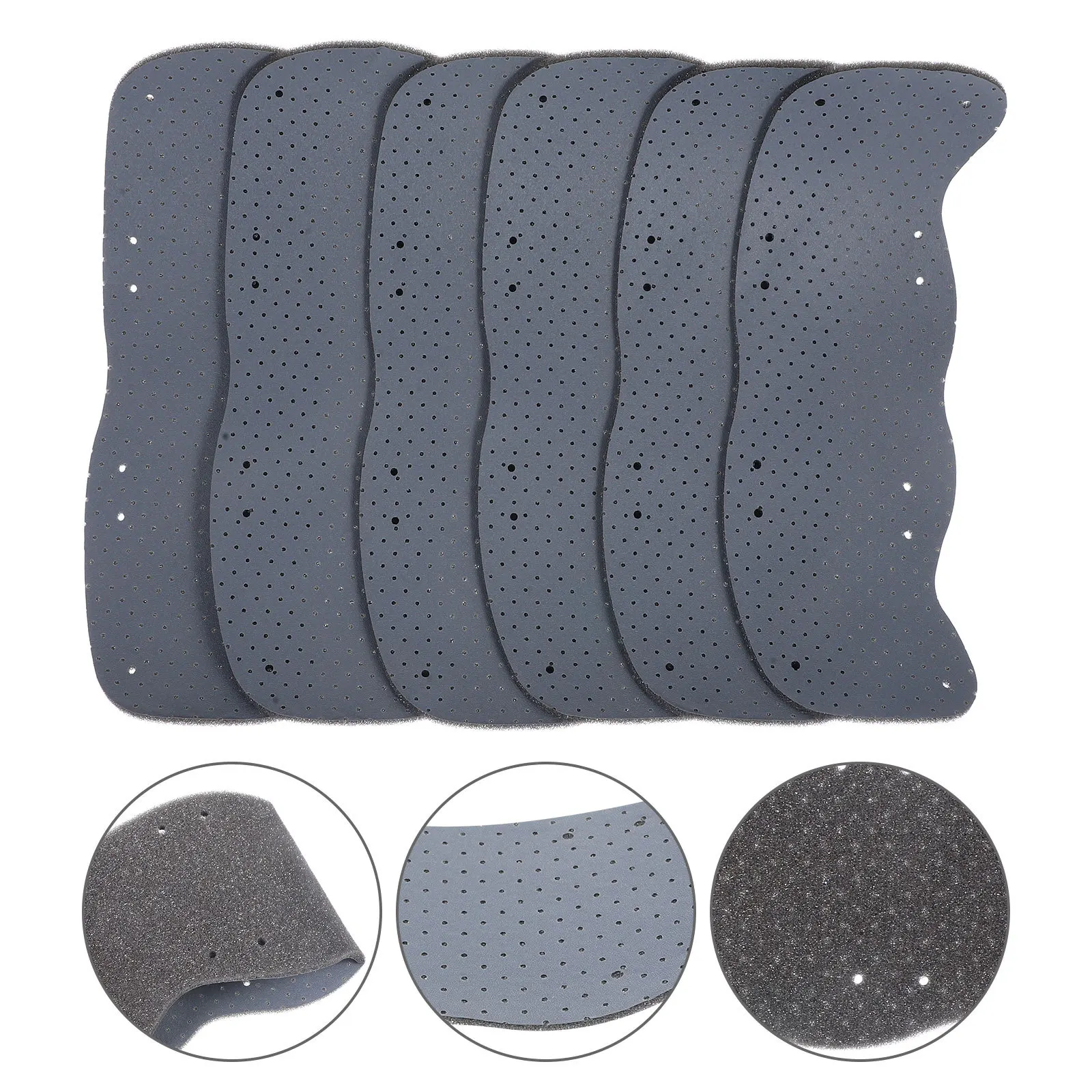 

6 Pcs Sweat Absorbent Cotton Belt Hat Edge Sweatband Lining Bands Replacement Sponge Cloth Hard Liners