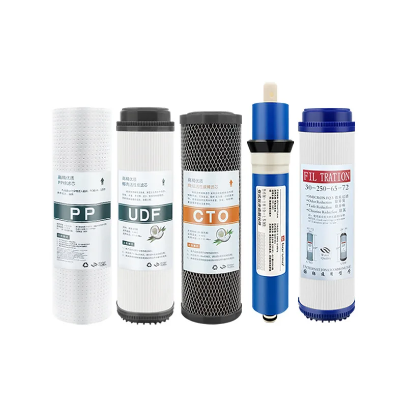 10-inch Universal Prefilter Water Purifier Filter Element Combination PP Cotton Sintered Carbon RO Membrane Filter Element