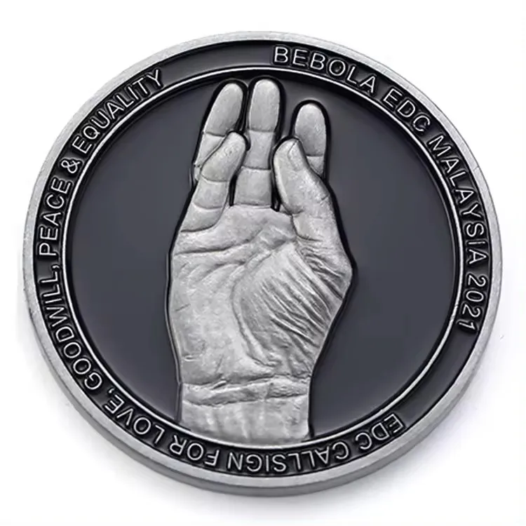 يمكن تخصيص عملة التحدي المخصصة من المصنع ثلاثية الأبعاد مع تصميم شعارك