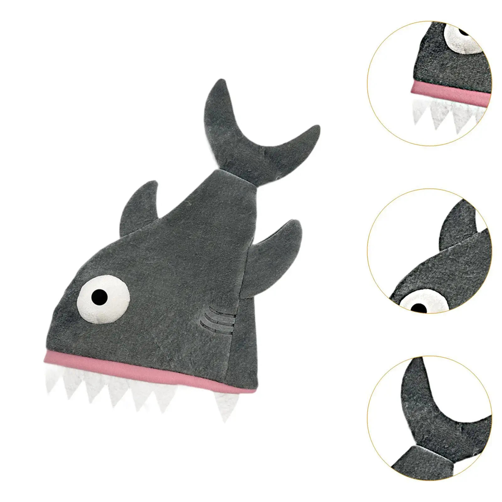 Funny Shark Hat Headgear Decorative Costume for Men Role Playing Festival