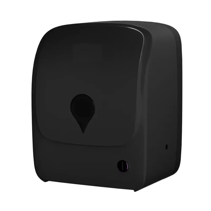Automatic Touch Free Tissue Dispenser Wall Mounted Black ABS Plastic Electric Kitchen Paper Holder Hands Free Sanitary Box