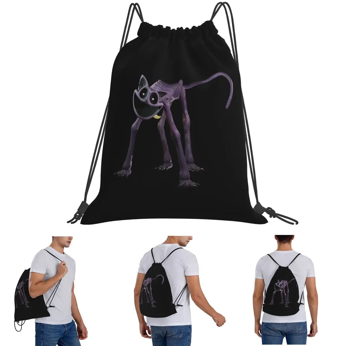 حقائب ظهر CATNAP Monster كاجوال محمولة برباط وحقائب رياضية وحقائب كتب لطلاب السفر