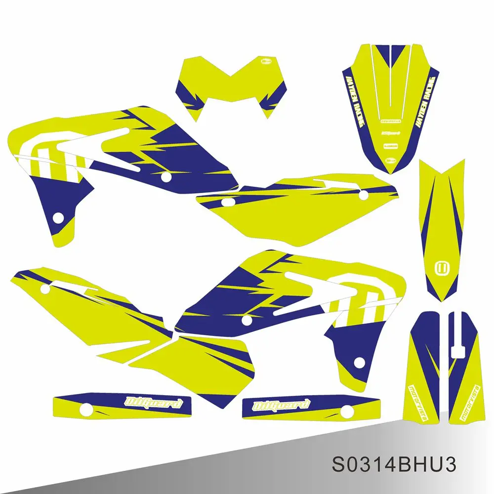 For HUSQVARNA SM610 SMR610 SM SMR 610 2005 2006 2007 2008 2009 2010 Graphics Decals Stickers Motorcycle Background Custom Number