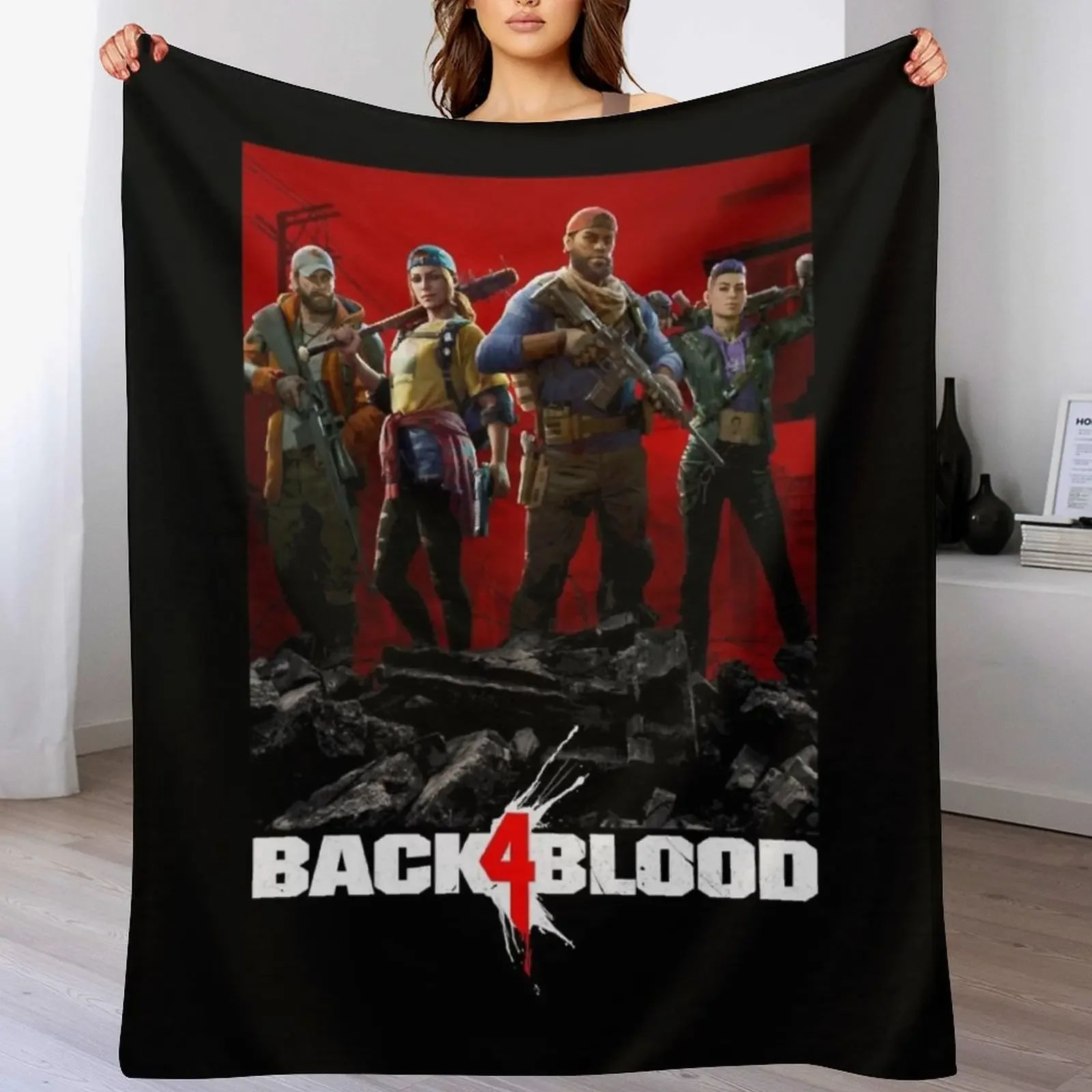 Wonderful Memory Back Blood Cute Gift Throw Blanket Easy Care Comfortable Blanket for Couch
