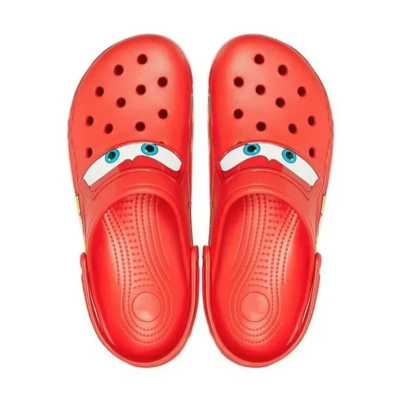 Disney Lightninged Mcqueens Pixar Cartoon Solid Waterproof Slippers Outdoor Sandals Casual Breathable Ankle-wrap Eva Shoes Gift